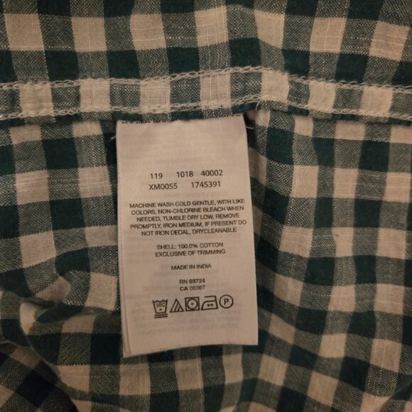 Columbia Shirt Mens Small Green Check Short Sleeve Button Up Outdoors Hiking - Picture 5 of 6